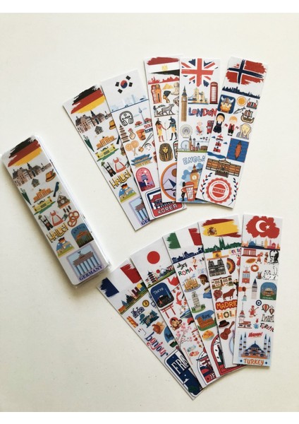 10 Adet Ülkeler Kitap Ayracı (40X145 Mm) fiyatları