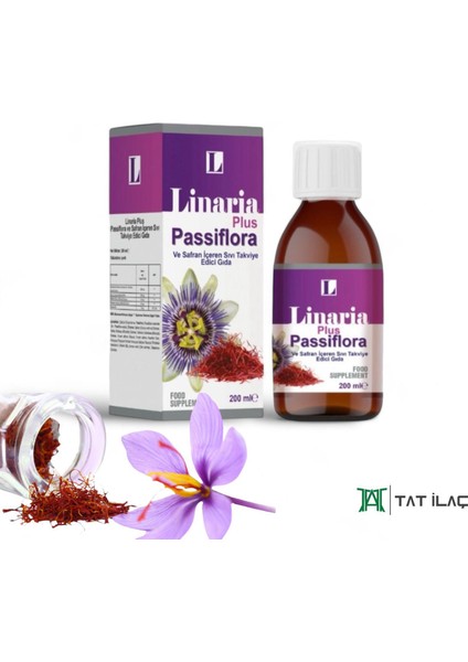 Plus Passiflora Ve Safran Içeren Sıvı Takviye Edici Gıda