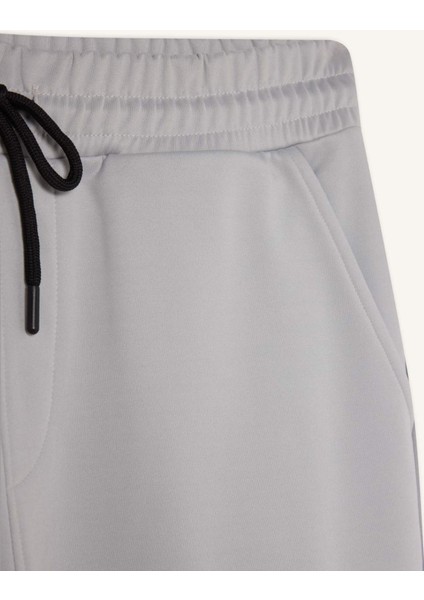 Fit Sporcu Jogger Eşofman Altı Standart Fit Üç Cepli Beli Bağcıklı Lastikli Paça D3741AX24WN