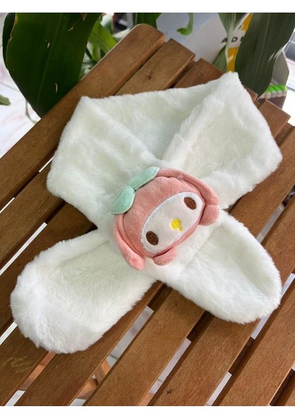 Sanrio Kuromi Oyuncaklı Peluş Çocuk Atkı