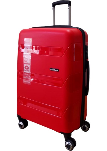Gold Pp Valiz 8011 Kırmızı Tsa Kilitli Orta Boy