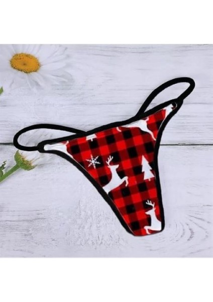 Yılbaşı Özel Kutusunda 3'lü Noel Seti - Desenli Boxer - Tanga ve Şapka fırsatları