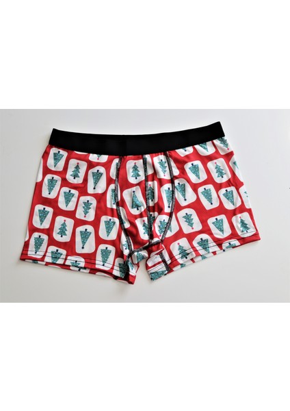 Yılbaşı Özel Kutusunda 3'lü Noel Seti - Desenli Boxer - Tanga ve Şapka indirimleri