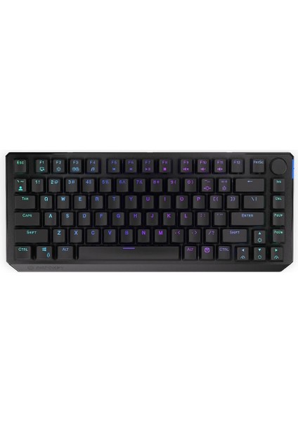 Thock 75% Wireless Kailh Red Switch Rgb Ingilizce Mekanik Siyah Gaming Mini Klavye (EY5A073)