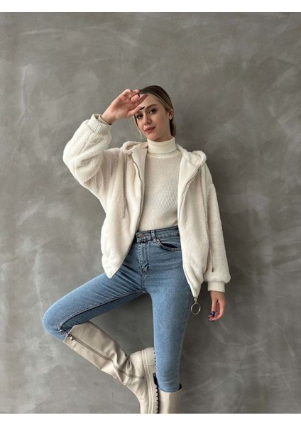 Kapüşonlu Peluş Mont modelleri