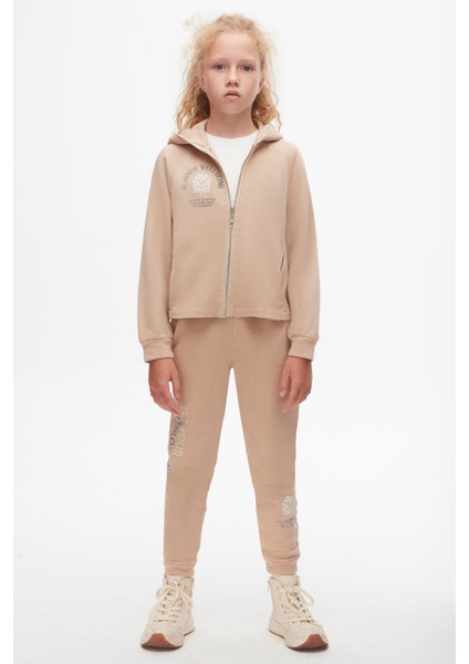 57803 Kız Çocuk Camel Botanik Pantolon