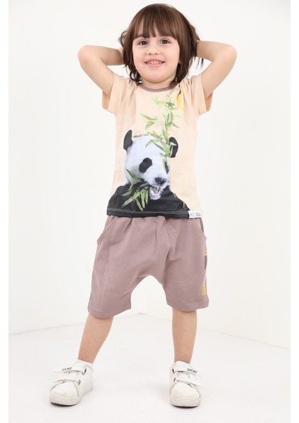 Erkek Bebek Baskılı Şortlu Takım fırsatları