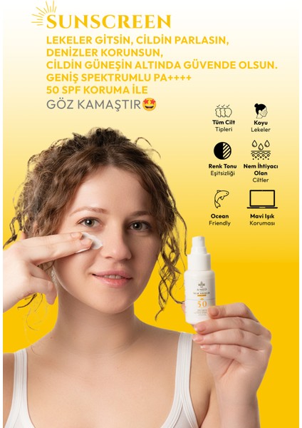 A+ MED Cosmetics Nemlendirici, Leke Karşıtı ve Cilt Tonu Eşitleyici Güneş Koruyucu Krem 50 SPF (50 ml)