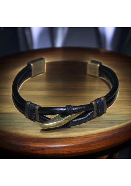 Antik Diş Figürlü Metal Boncuk Kadın Bileklik – Mıknatıs Kapama