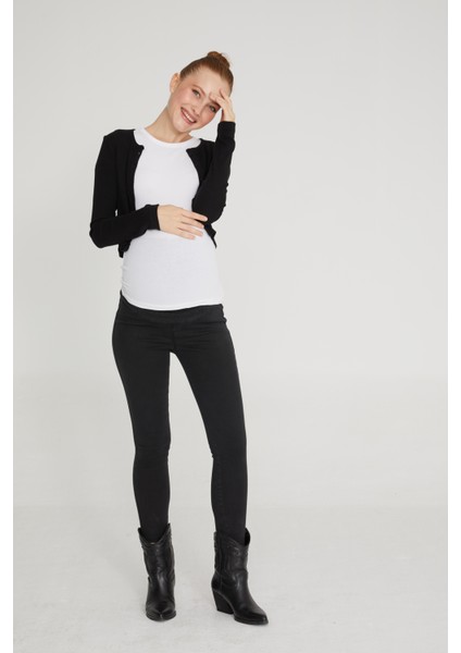 Hamile Süper Strech Tensel Skinny Fit Pantolon Siyah 1080 modelleri