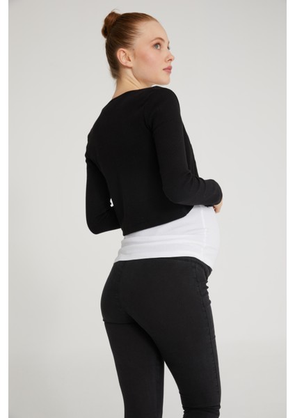 Hamile Süper Strech Tensel Skinny Fit Pantolon Siyah 1080 fırsatları