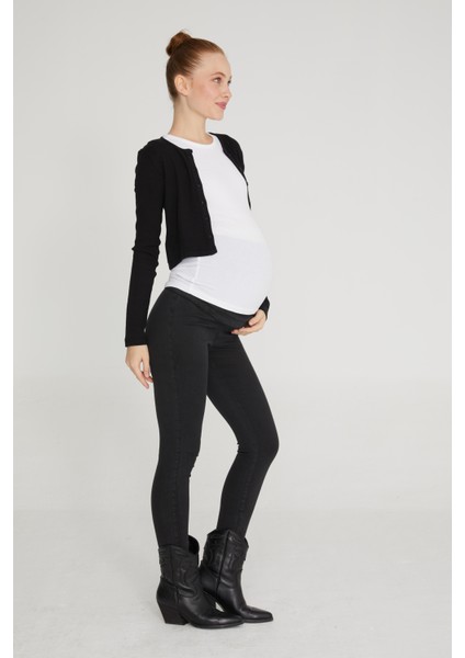 Hamile Süper Strech Tensel Skinny Fit Pantolon Siyah 1080 indirimleri