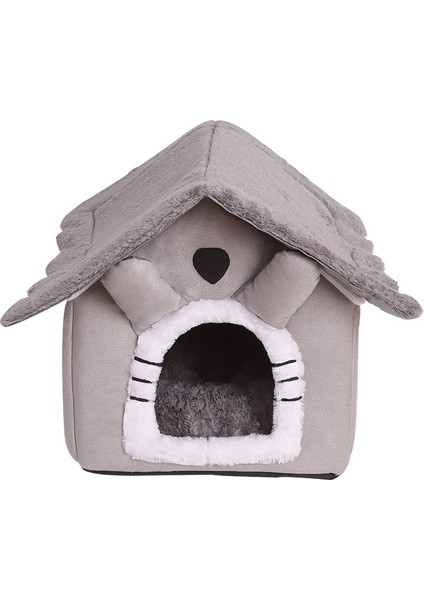 Sıcak Kedi Evi Kedi Yatağı Kış Evcil Hayvan Malzemeleri Gri (Yurt Dışından)