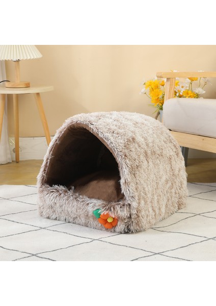 Küçük Evrensel Evcil Hayvan Yuvası Yarı Kapalı Kedi Yuvası (Yurt Dışından)
