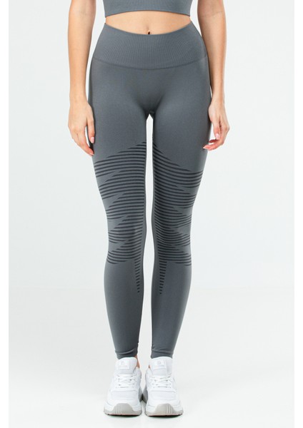 Füme Slim Fit Toparlayıcı Seamless Kadın Tayt SSD0025
