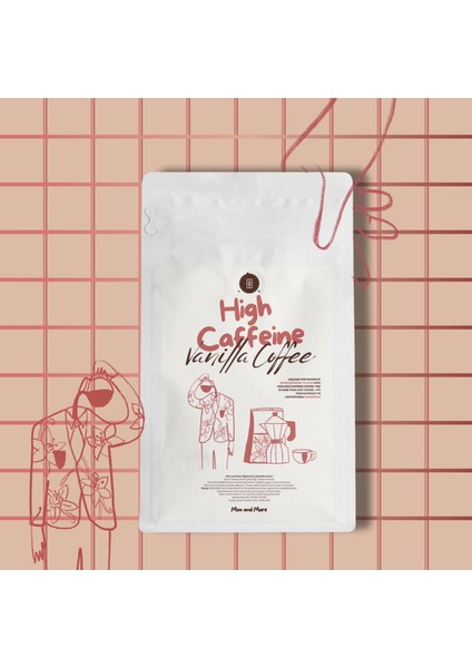 High Caffeine Vanilla Coffe - Vanilya Aromalı Yüksek Kafeinli Kahve Filtre Kahve, 200 Gr
