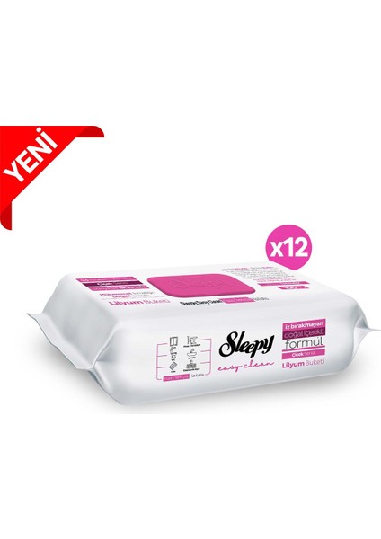 Easy Clean Lilyum Buketi Yüzey Temizlik Havlusu&Mendili 12x100 (1200 Yaprak)