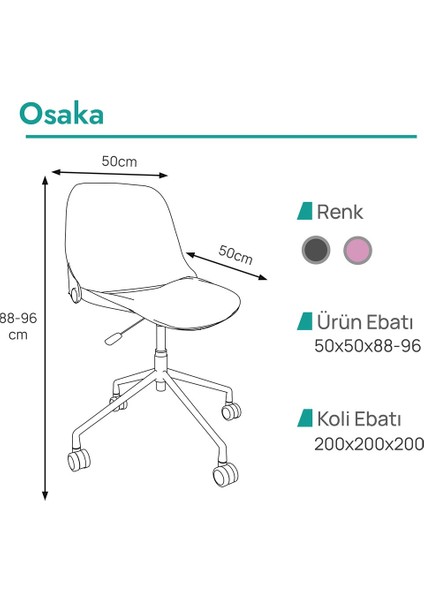 Karr Office Osaka Pembe Katlanır Çalışma Sandalyesi