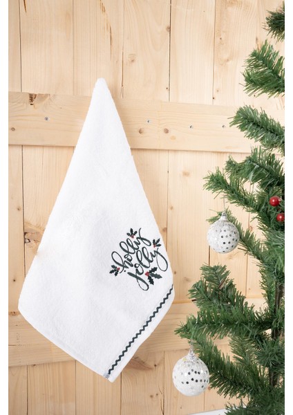Home Pamuk Ikili 40 x 70 cm Nakışlı Desenli Hediyelik Havlu Seti Home