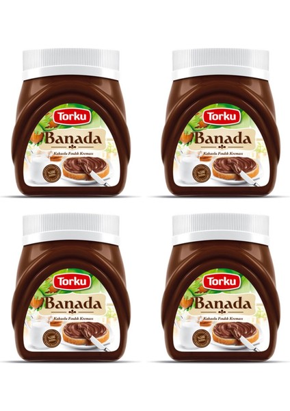 Banada Kakaolu Fındık Kreması Cam 400 gr x 4 Adet