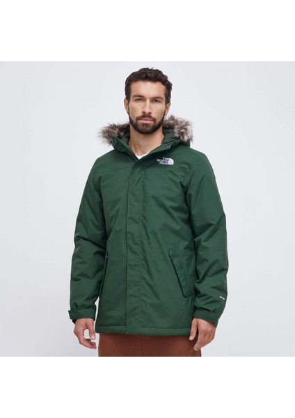 Recycled Zaneck Erkek Yeşil Kapüşonlu Mont