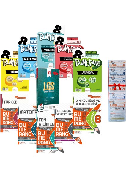 8.Sınıf Bumerang 32 Hafta Ve Etkinlikli Defter Tüm Dersler 11 Kitap