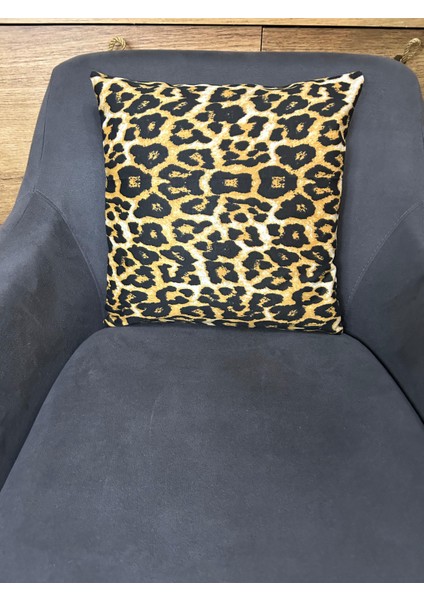 Leopar Desenli Kırlent Kılıfı 2 Adet