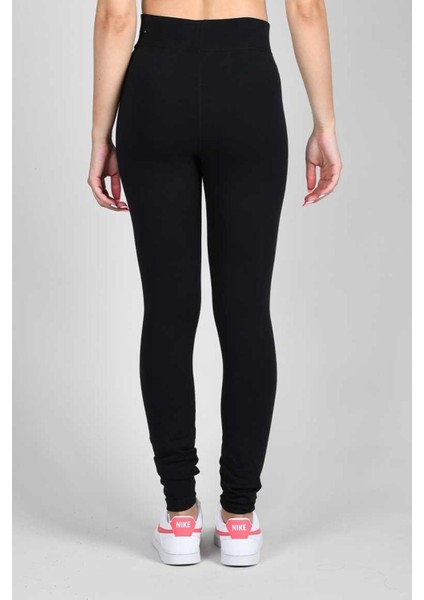 Varsity Women's Leggings High Rise Yüksek Belli Pamuklu Kadın Tayt Siyah fırsatları