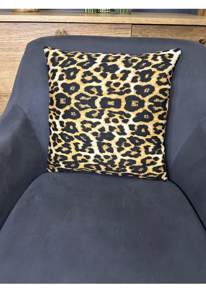 Leopar Desenli Kırlent Kılıfı 4 Adet