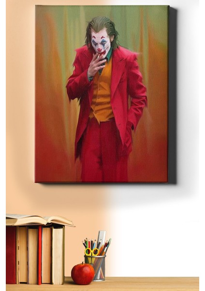 Sigara Içen Joker Sayılarla Boyama Seti Tuval Seti Fırça Boya Dahil (Kasnaklı) Hobi - 40 x 50 cm