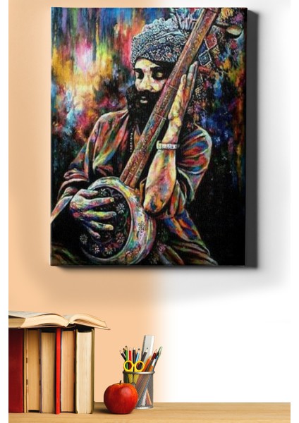 Sayılarla Boyama Seti Kasnaklı Hintli Sanatçı 60 x 75 cm