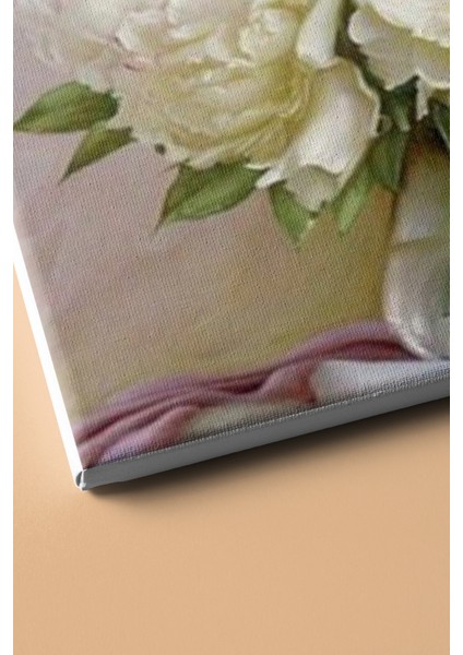 Sayılarla Boyama Seti Çerçeveli Kasnaklı Beyaz Güller 60X75 cm modelleri