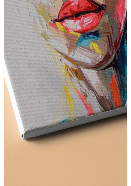 Sayılarla Boyama Seti Kasnaklı Renkli Kadın Portre 50 x 65 cm