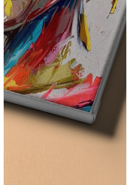 Sayılarla Boyama Seti Kasnaklı Renkli Kadın Portre 50 x 65 cm