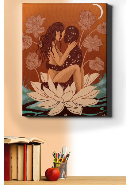 Sayılarla Boyama Seti Kasnaklı Görünmeyen Sevgili 50 x 65 cm