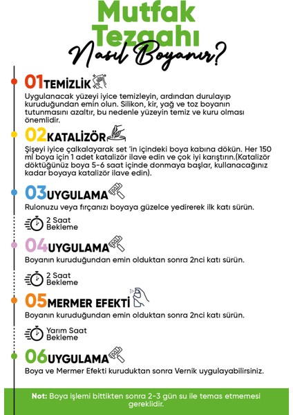 Mermer Boyama Seti - Fayans Boyama Seti