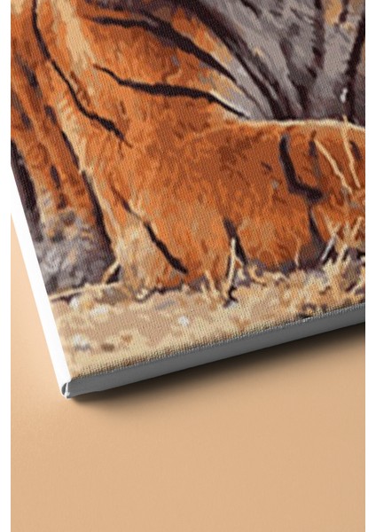 Sayılarla Boyama Seti Kasnaklı Kaplan Bakış 50 x 65 cm modelleri