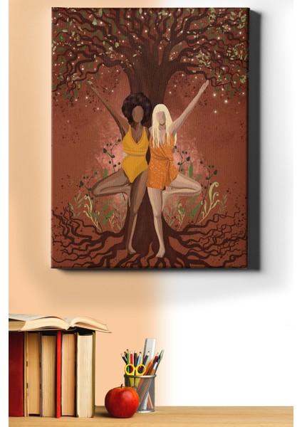 Sayılarla Boyama Seti Kasnaklı Iki Arkadaşın Buluşma Noktası 60 x 75 cm