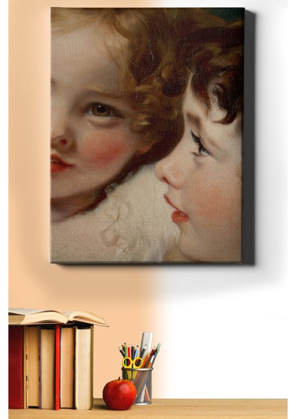 Sayılarla Boyama Seti Kasnaklı Iki Küçük Kız Kardeş 60 x 75 cm