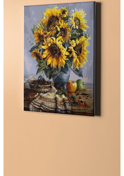 Sayılarla Boyama Seti Kasnaklı Vazoda Ayçiçekleri 50 x 65 cm fiyatları