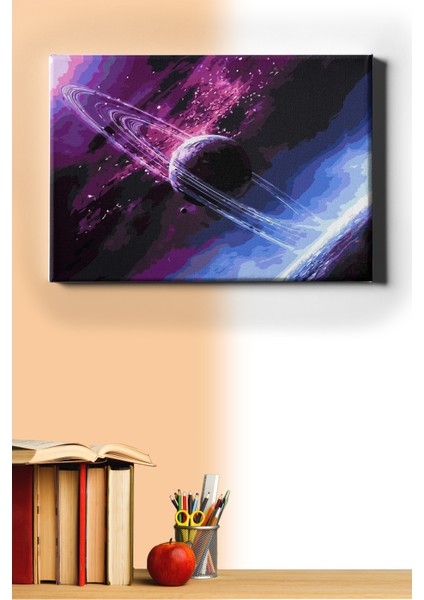 Sayılarla Boyama Seti Kasnaklı Uzak Dünyalar 50 x 65 cm