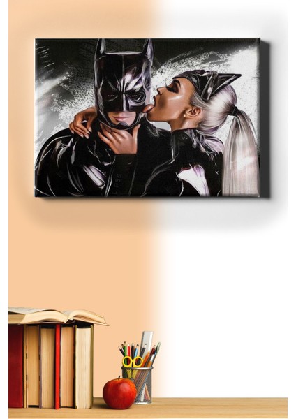 Sayılarla Boyama Seti Kasnaklı Batman ve Kedi Kadın 60 x 75 cm