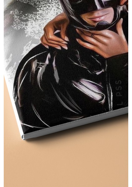 Sayılarla Boyama Seti Kasnaklı Batman ve Kedi Kadın 60 x 75 cm modelleri