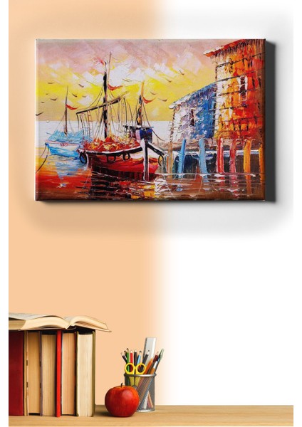 Sayılarla Boyama Seti Kasnaklı Iskelede Bekleyiş 50 x 65 cm