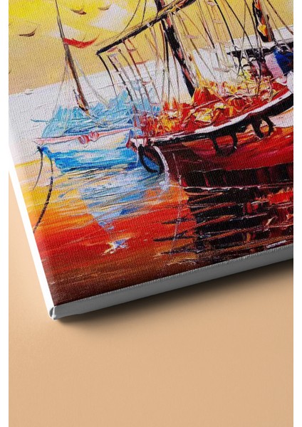 Sayılarla Boyama Seti Kasnaklı Iskelede Bekleyiş 50 x 65 cm modelleri