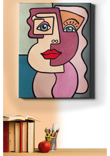 Sayılarla Boyama Seti Kasnaklı Soyut Bakış 50 x 65 cm