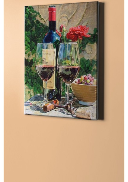 Şarap Kadehleri Sayılarla Boyama Seti Tuval Seti Fırça Boya Dahil (Kasnaklı) Hobi - 40 x 50 cm fiyatları