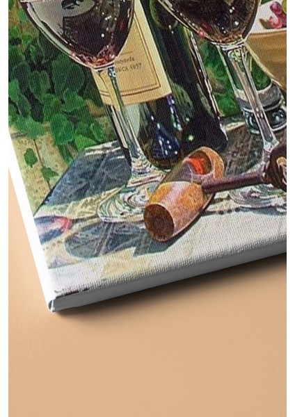 Şarap Kadehleri Sayılarla Boyama Seti Tuval Seti Fırça Boya Dahil (Kasnaklı) Hobi - 40 x 50 cm modelleri