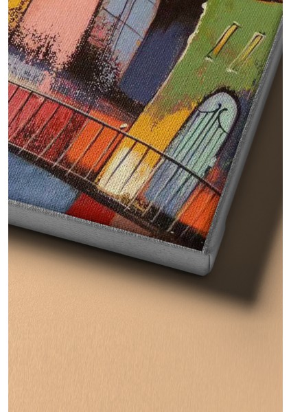 Sayılarla Boyama Seti Kasnaklı Eski Şehirde Renkli Evler 50 x 65 cm fırsatları