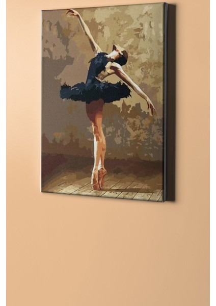 Sayılarla Boyama Seti Kasnaklı Siyahlı Balerin 60 x 75 cm fiyatları